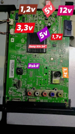 Sony klv 24"led board voltage details