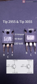 Transistor TIP2955 and TIP3055