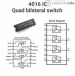 Toshiba 4016 IC quad bilateral switch